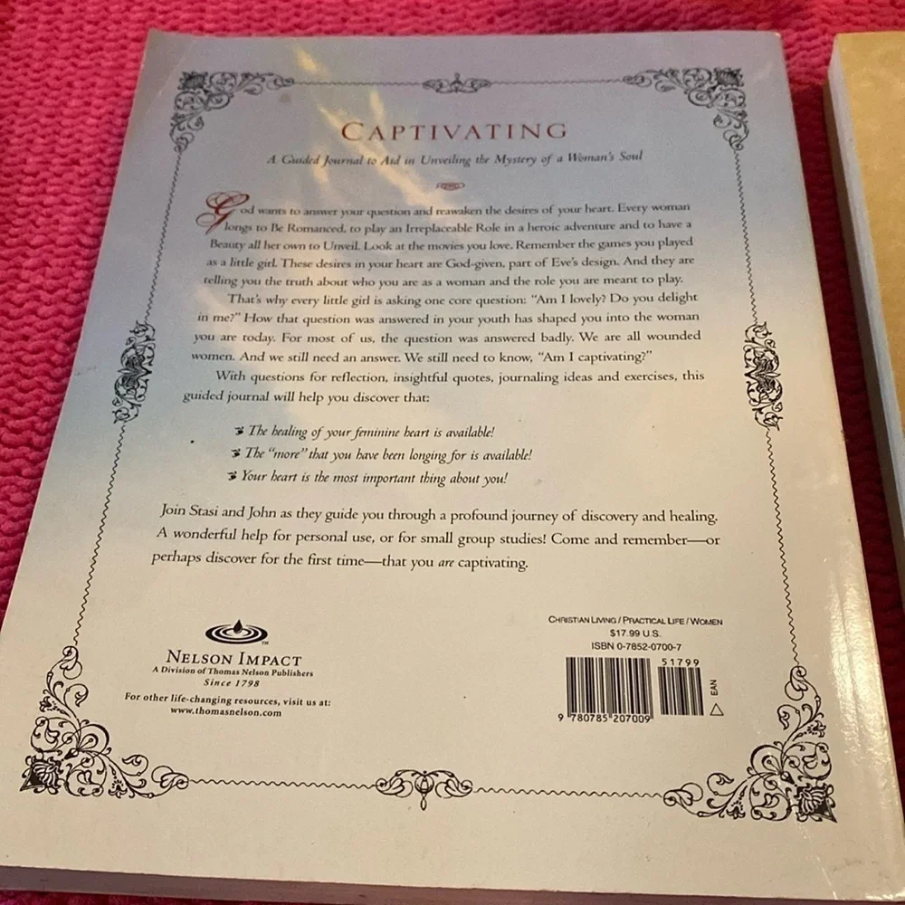 2/$20.  Captivating Book Bundle John & Staci Elderedge Encouraging